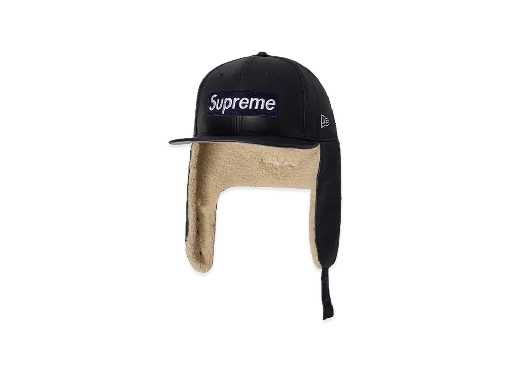 Supreme Leather Earflap Box Logo New Era 
