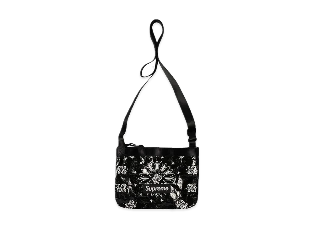 Supreme Bandana Tarp Side Bag "Black"