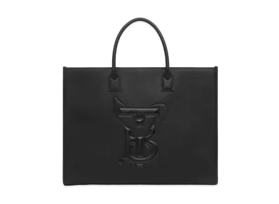 Burberry Rabbit Embossed Grainy Leather Tote "Black"