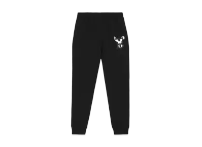 Burberry Rabbit Print Cotton Jogging Pants "Black"