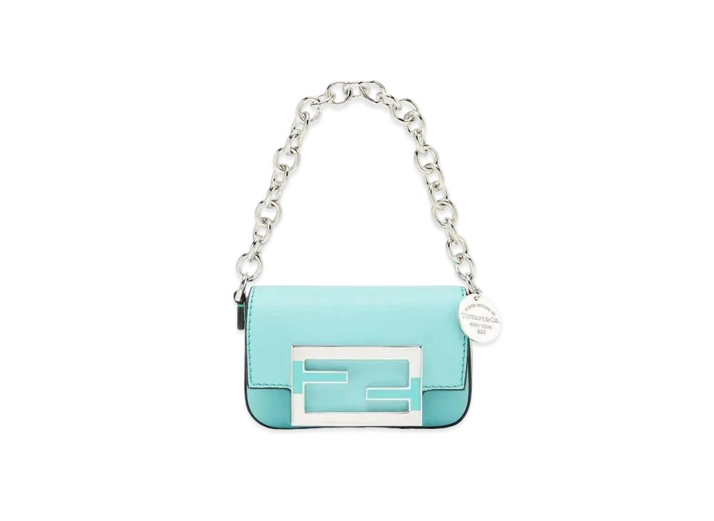 Tiffany & Co. x FENDI Nano Baguette Charm Tiffany Blue Leather "Light Blue"