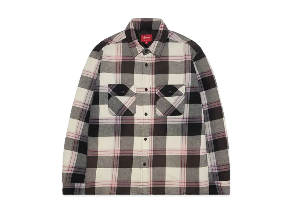 シュプリーム キルテッド フランネル シャツ "ホワイト"