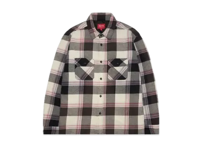 Supreme Quilted Flannel Shirt "White"