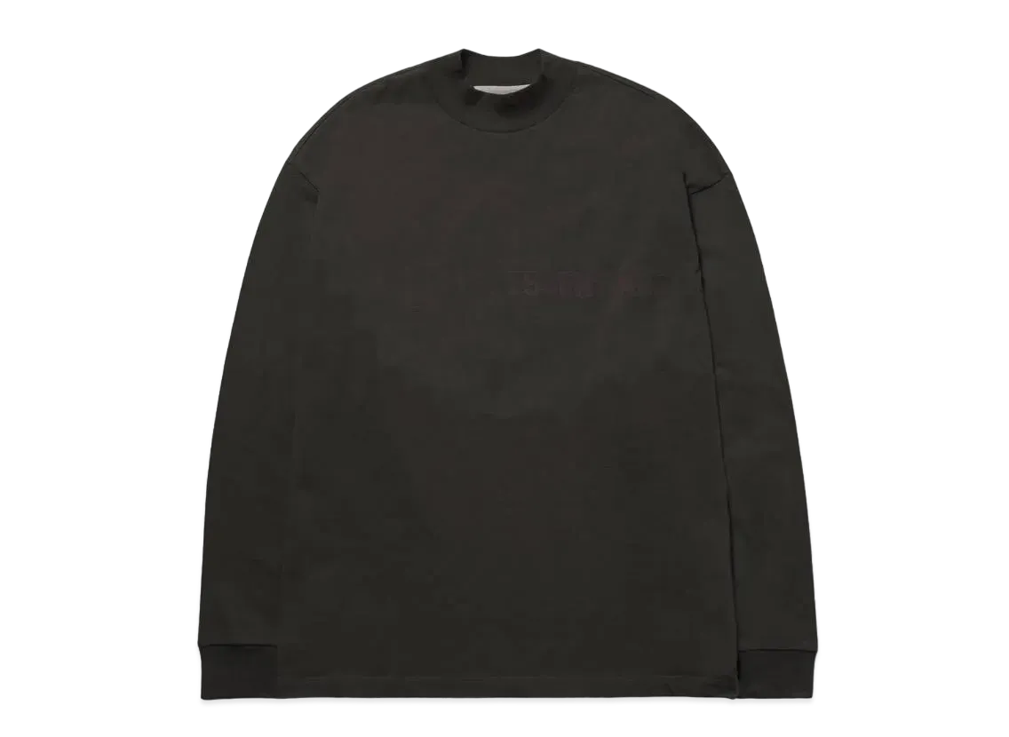 FEAR OF GOD ESSENTIALS LS Tee "Off Black"