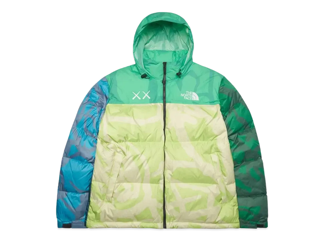 The North Face Kaws Nuptse Jacket "Green Blue"