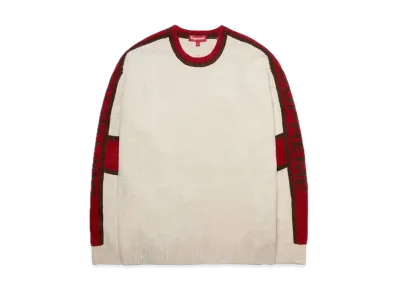 Supreme Stripe Chenille Sweater "White"