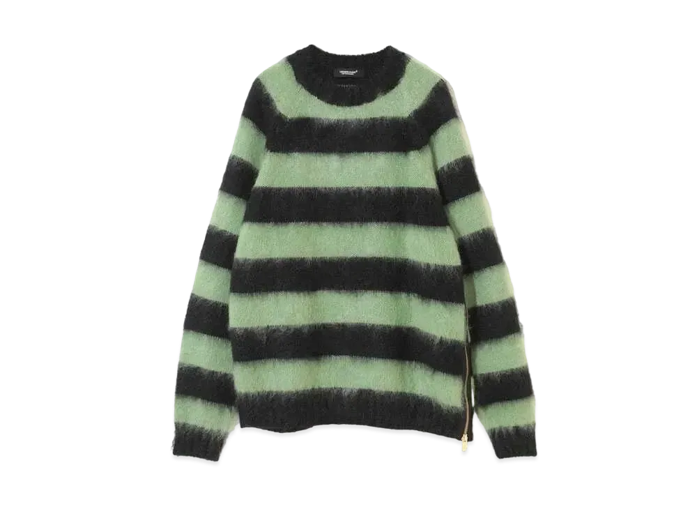 UNDERCOVER Mohair zipper sweater "Green"