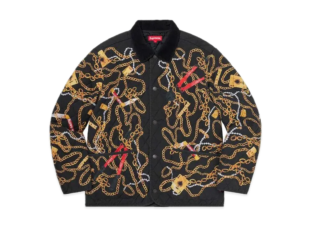 Supreme Chains Quilted Jacket "Black"