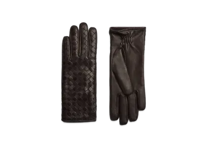 Bottega Veneta Intrecciato Leather Gloves "Fondant"