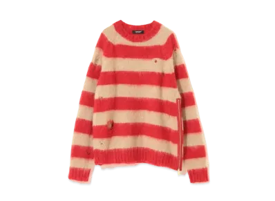 UNDERCOVER Damaged zipper sweater "Beige"