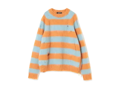 UNDERCOVER Damaged zipper sweater "Light Blue"