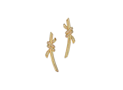Tiffany & Co. Tiffany Knot Earrings With Diamonds "Yellow Gold"