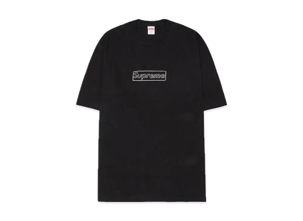 Supreme KAWS Chalk Logo Tee "Black"