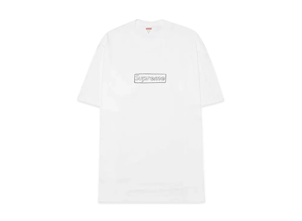 Supreme KAWS Chalk Logo Tee "White"