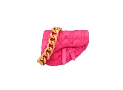 Dior Micro By ERL Venice Saddle Bag Kumo Cannage Satin "Pink"