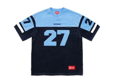 Supreme Velour Football Jersey "Navy"