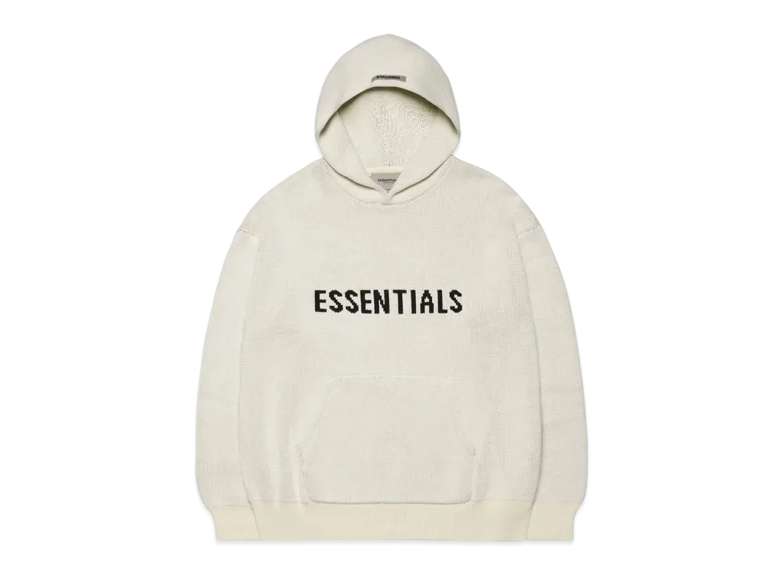 FEAR OF GOD ESSENTIALS Knit Hoodie "Cream"