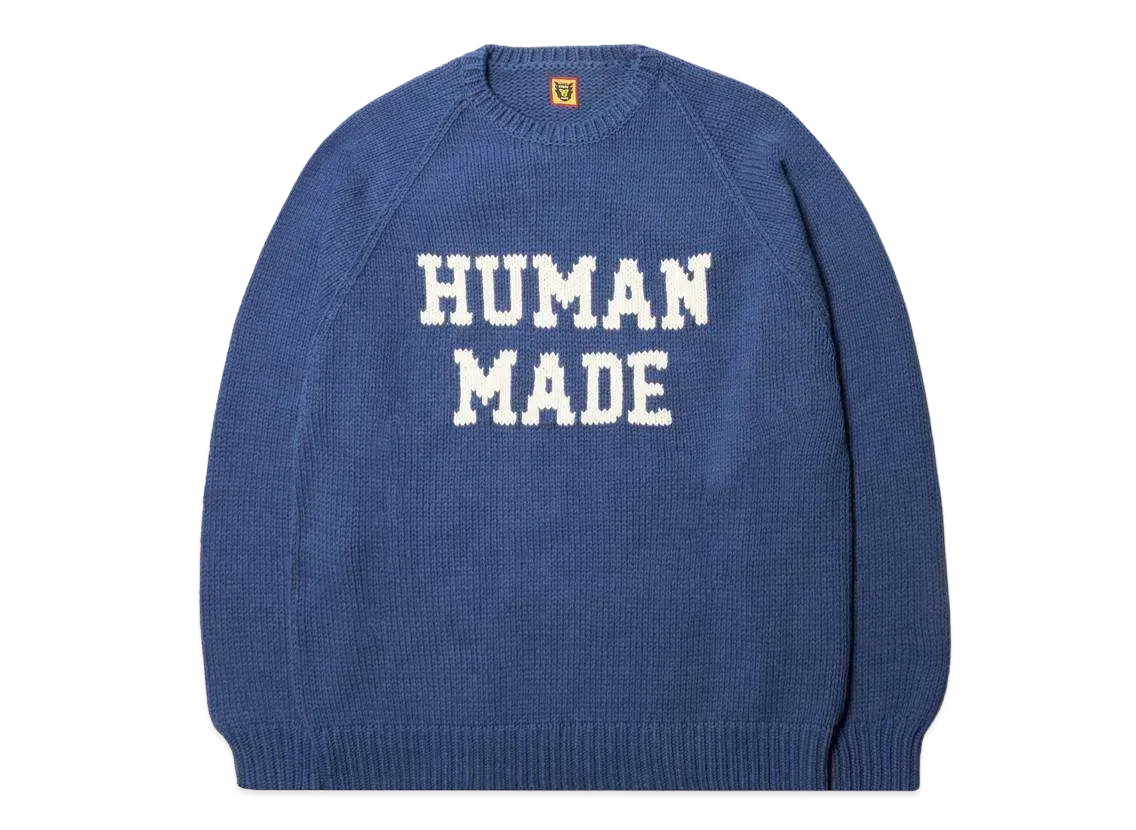 HUMAN MADE RABBIT RAGLAN KNIT SWEATER "Blue"