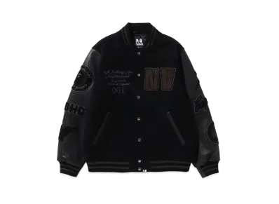 A BATHING APE x NEIGHBORHOOD Varsity Jacket Numbering Exclusive "Black"