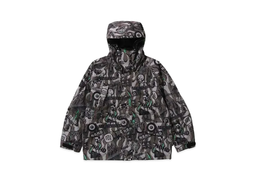 A BATHING APE x NEIGHBORHOOD Snowboard Jacket "Green"