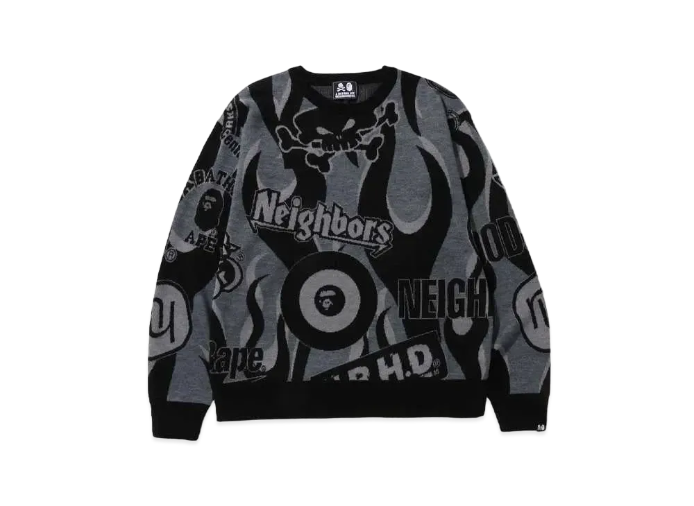 A BATHING APE x NEIGHBORHOOD Relaxed Fit Knit "Black"