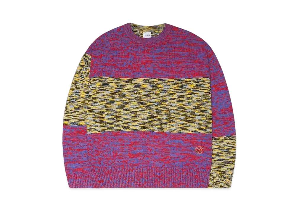 P.A.M. CONTACT SPACE DYED KNITTED CREW NECK "ARID SANDS"