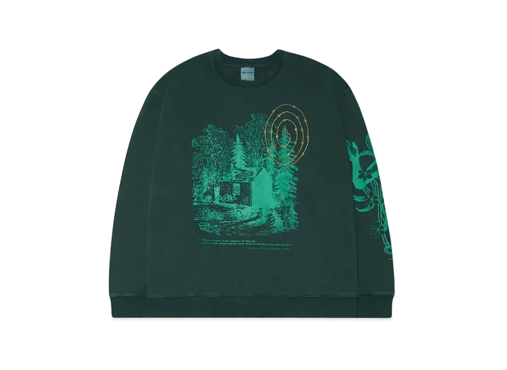 P.A.M. CABIN CREW CREW SWEATSHIRT NECK "FOREST"