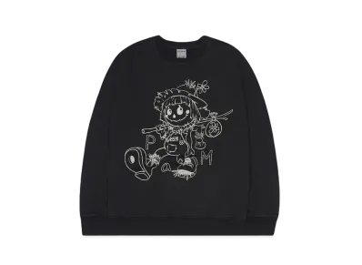 P.A.M. SCARECROW CREW NECK SWEATSHIRT "BLACKOUT"