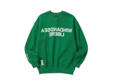 WIND AND SEA x LIBERE Crewneck Sweat Shirt "Green"