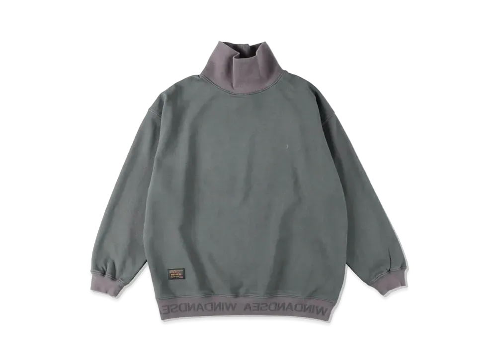 ウィンダンシー シー モックネック スウェット トップス "C.グレー"