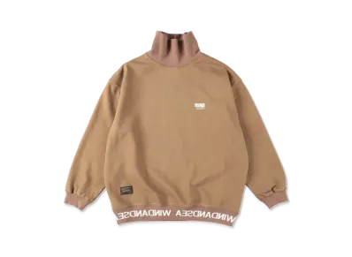 WIND AND SEA Sea Mockneck Sweat Tops "Brown"