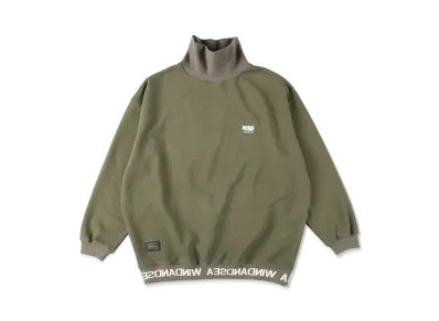 WIND AND SEA Sea Mockneck Sweat Tops "Olive"