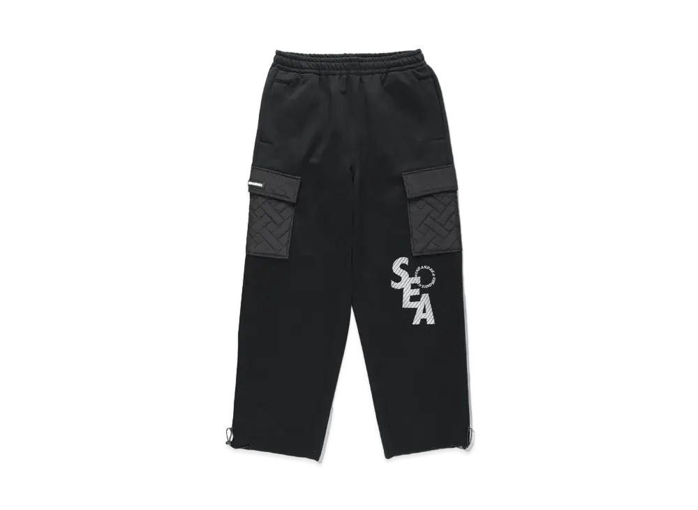 WIND AND SEA WDS (S_E_A) Quilting Sweat PT "Black"