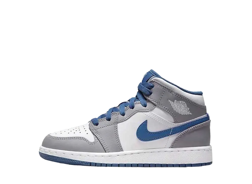 Nike GS Air Jordan 1 Mid "True Blue"