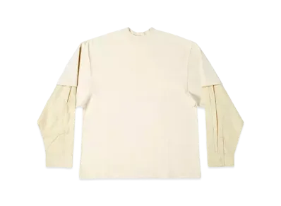 BALENCIAGA Back Hem Layered T-Shirt Oversized "Cream"