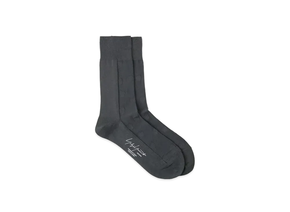 Yohji Yamamoto C/AC/NY Plain Stitch Dot Socks "Charcoal"