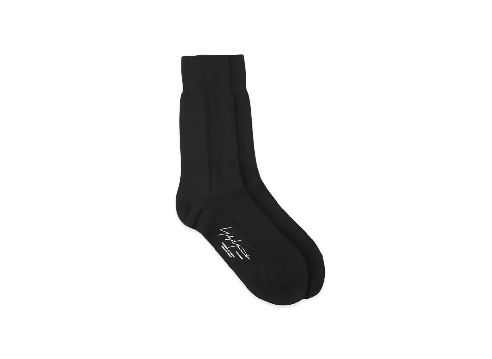 Yohji Yamamoto C/AC/NY Plain Stitch Dot Socks "Black"