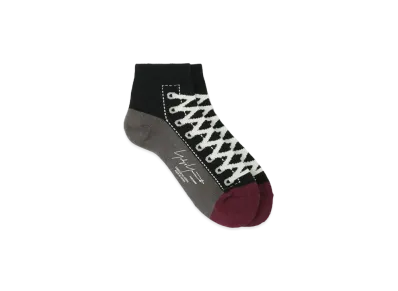 Yohji Yamamoto C/AC Plain Stitch Pile Sneaker Socks "Black"