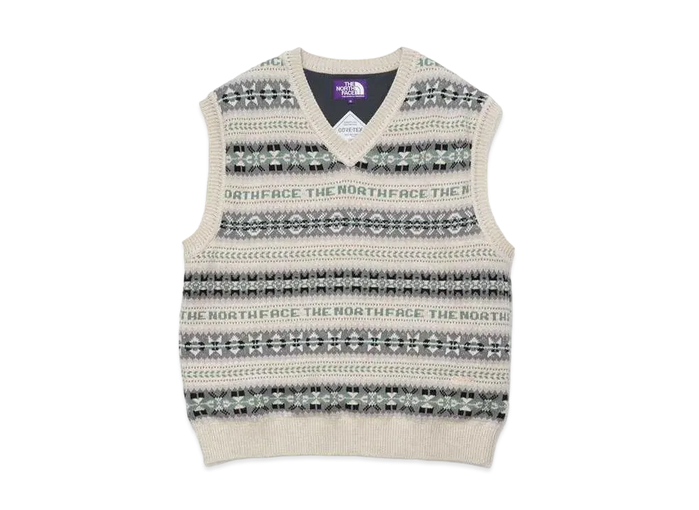 The North Face PURPLE LABEL GORE-TEX INFINIUM Fair Isle Vest "Beige"