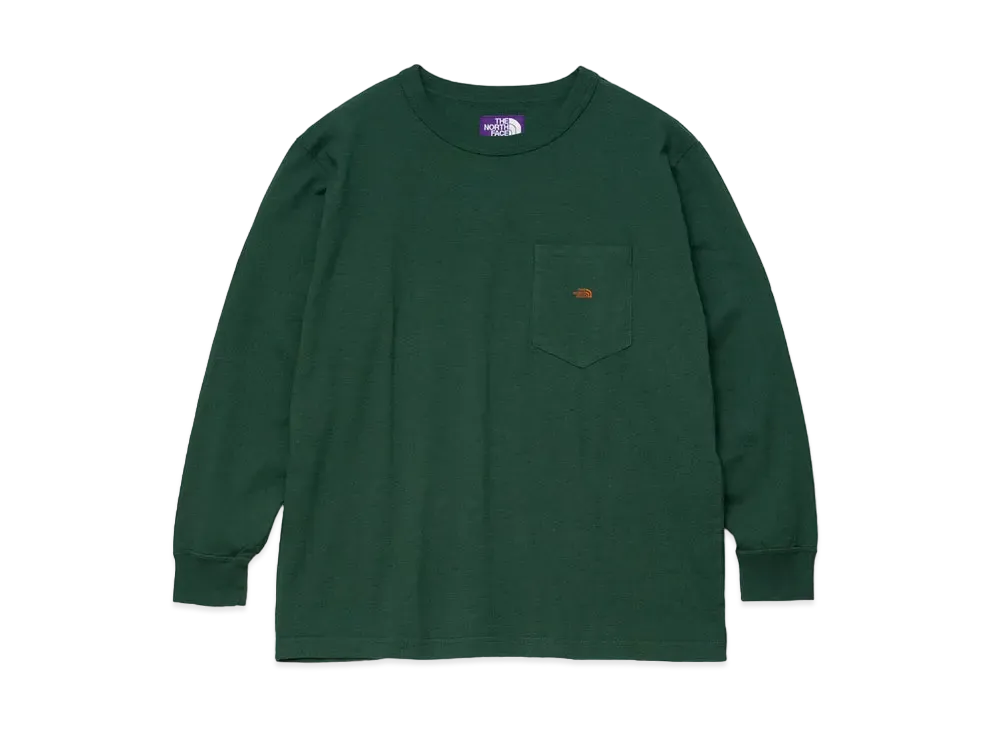 The North Face PURPLE LABEL 7oz L/S Pocket Tee "Green"