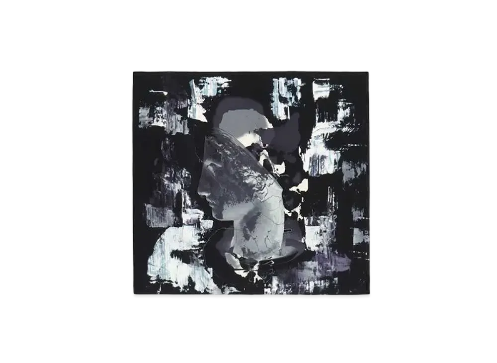 Yohji Yamamoto S Homeros Print Scarf "Black"