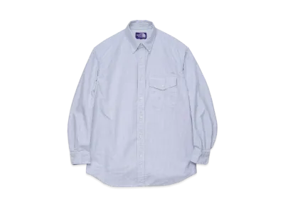The North Face PURPLE LABEL Cotton Polyester Stripe OX B.D. Shirt "Sax"