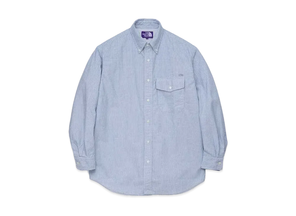 The North Face PURPLE LABEL Cotton Polyester Stripe OX B.D. Shirt "Asphalt Gray"