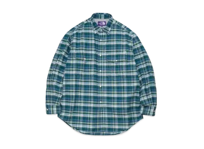 The North Face PURPLE LABEL Madras OX Big Work Shirt "Green"