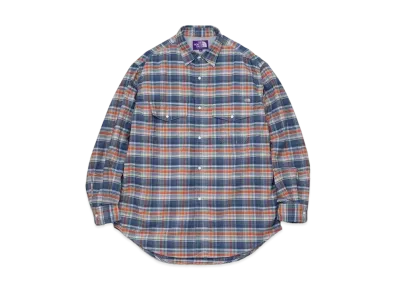 The North Face PURPLE LABEL Madras OX Big Work Shirt "Sax"