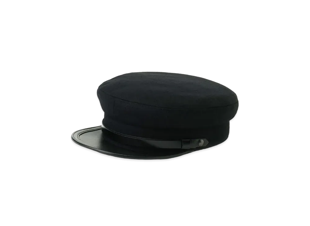 Yohji Yamamoto W/Melton A School Cap "Black"