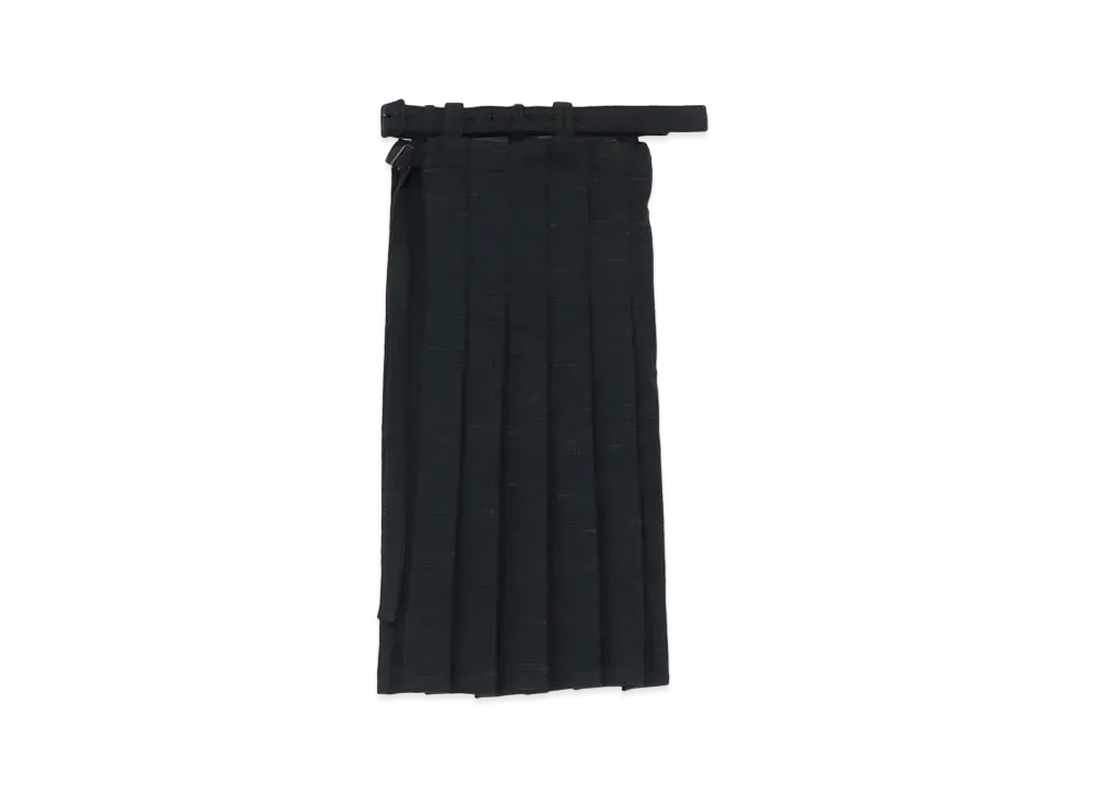 Yohji Yamamoto Handspun C O-Pleated Skirt B "Charcoal"