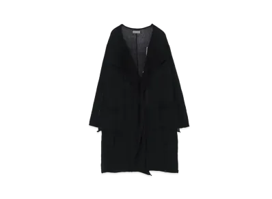 Yohji Yamamoto 7G5P Plating Skip Stitch Ptn Broad Stich Long CD "Black"