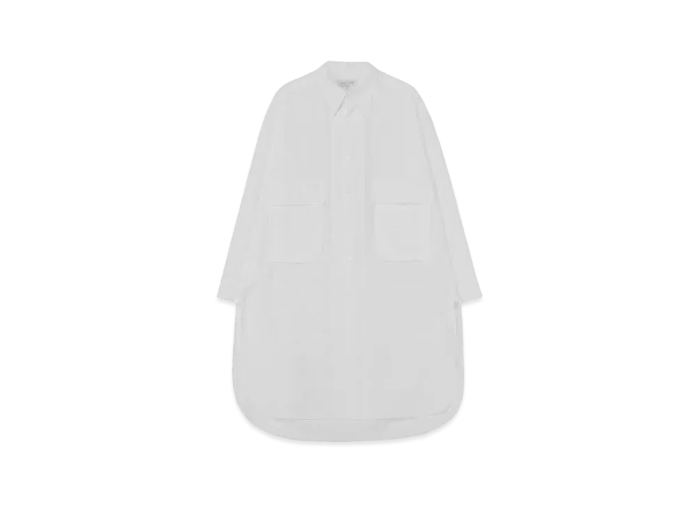 Yohji Yamamoto 100/2 Broad M-Both Flap Chest Pocket B "White"