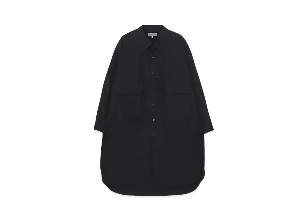 Yohji Yamamoto 100/2 Broad M-Both Flap Chest Pocket B "Black"